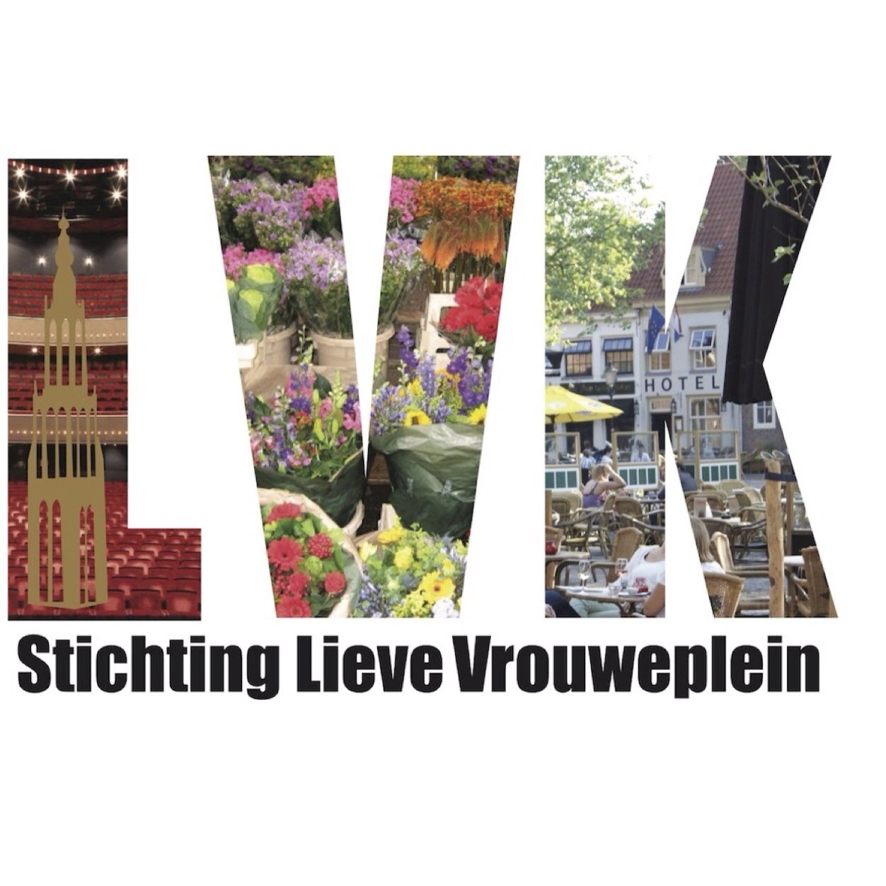 Lieve Vrouweplein, in het centrum van Amersfoort, Lieve Vrouwekerkhof, 033, horeca, historie, cultuur - door stichting Lieve Vrouweplein