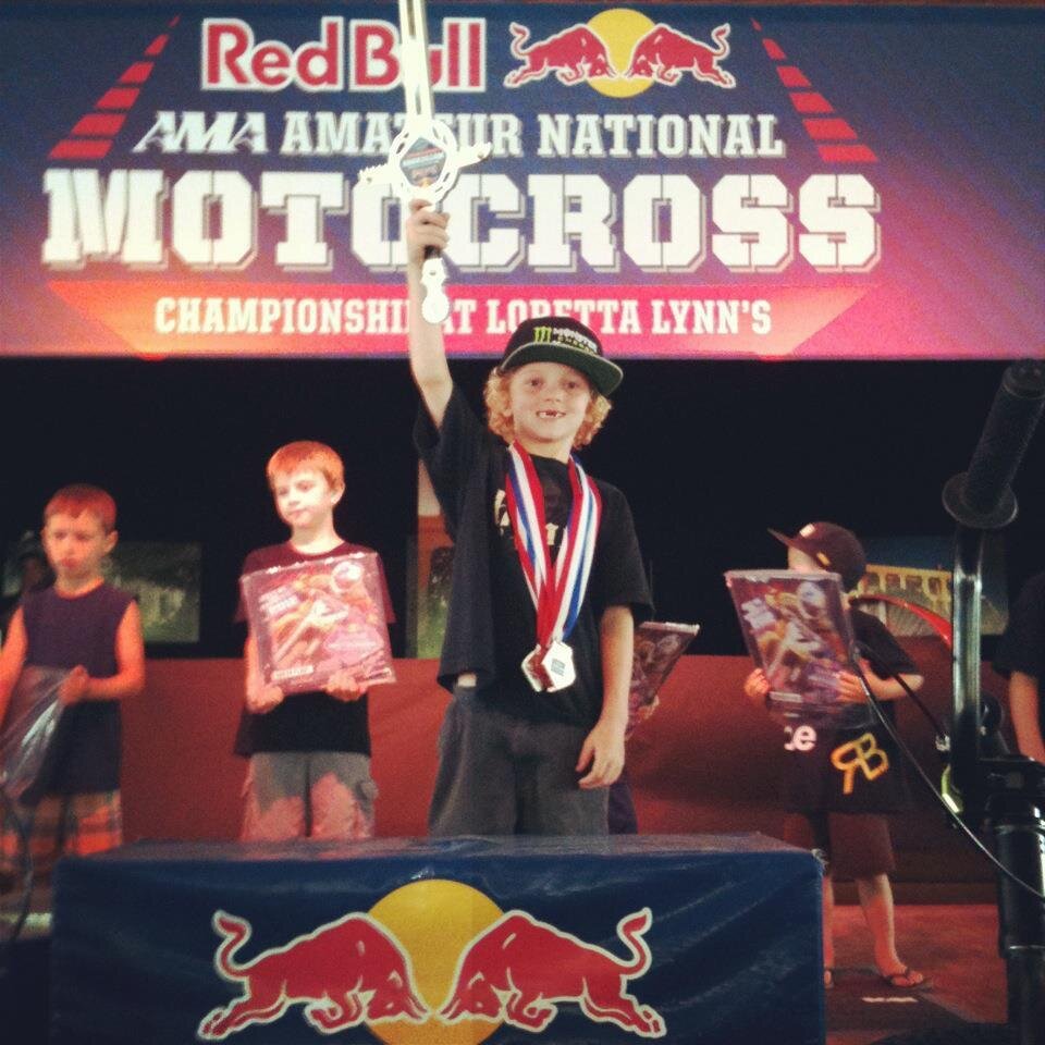 I am an 8 year old motocross racer that travels all over the country racing motocross living my dream with my family!  Living the moto life is my passion!!!