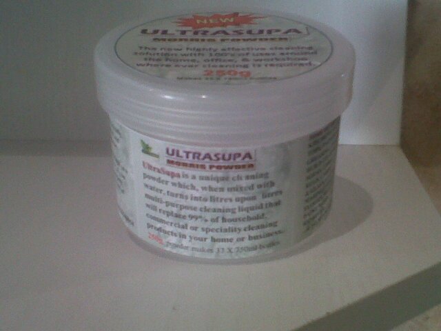 ULTRASUPA is a concentrated cleaning powder, which when mixed with water gives a cleaning solution with hundreds of uses, non toxic cleaning and eco friendly