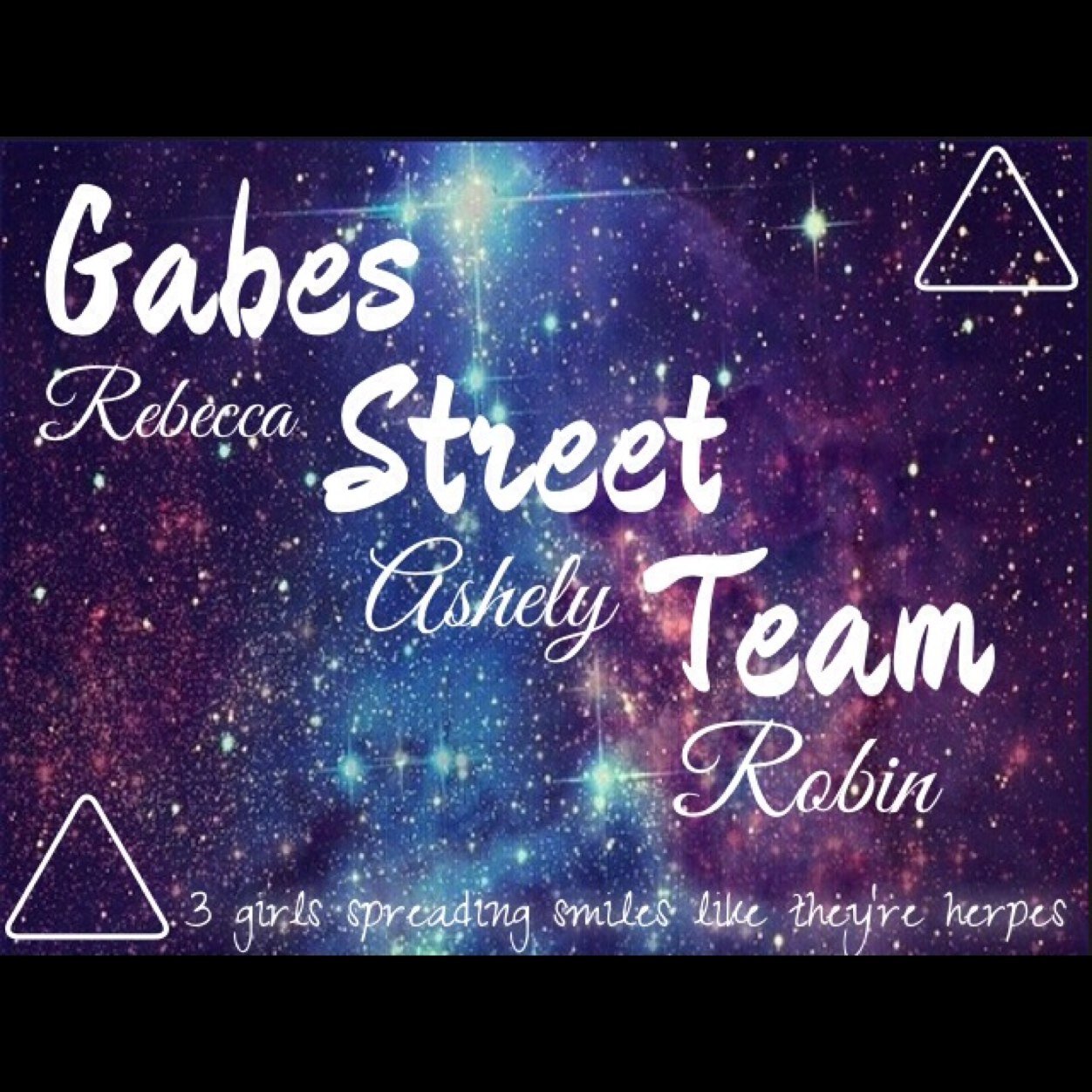 ~3 Girls spreading smiles like they are herpes~ Gabes offical Street Team ~ Personal Twitters- @RebeccaGabester @RobinElise37 and @Ashley_Grier99