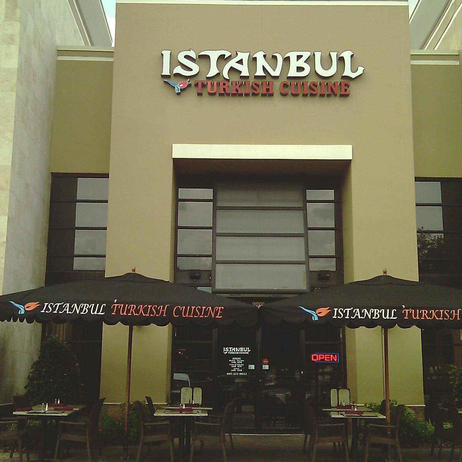 Istanbul Turkish Cuisine
Authentic Turkish Cuisine 
7025 County Rd 46A 
Lake Mary, Fl 32746
Tel: 407-333-0033
http://t.co/8qjMCYkOk5