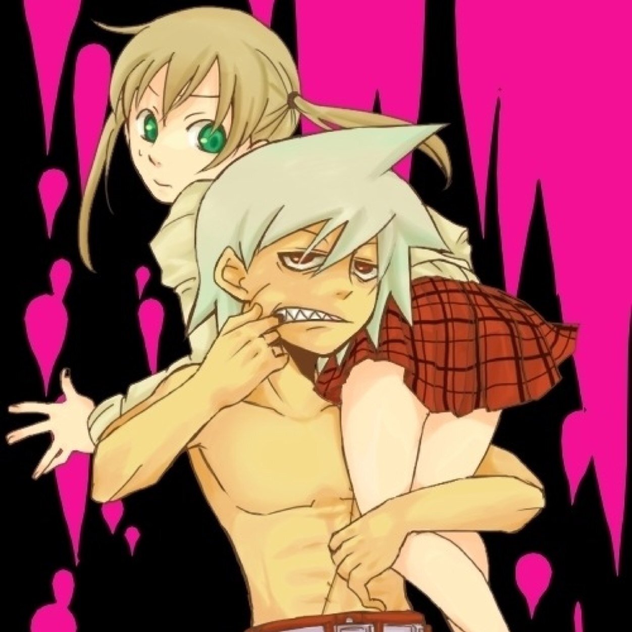 Maka here!! I am a 2 star meister i am a student at the #DWMA Academy! My weapon is soul! And taken by him @MrCoolEvans