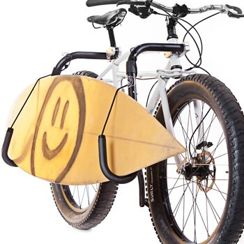 Hand-crafted, quality bicycle and moped racks designed to help transport you and your board to the beach safely.