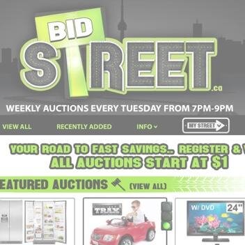 ONLINE AUCTION EVERY TUESDAY 7-9PM TIRED OR PAYING RETAIL??#WHYPAYRETAIL #BIDWINSAVE  info@bidstreet.ca