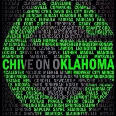 Keep Calm and Chive On from good ole Oklahoma! #KCCO 
Facebook:ChiveOnOklahoma
Email:ChiveOklahoma@gmail.com