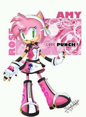 Me llamo Amy Rose,soy una eriza rosa y amo a Sonic desde que me salvo.Mi martillo se llama Piko piko hamer