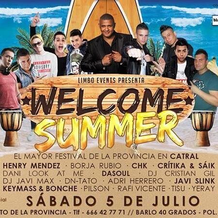 El Festival del verano se hace en @barlo40Oficial el 5 de Julio con Henry Mendez, Critika y Saik, CHK, Dasoul, Pilson, Borja Rubio, Rafi Vicente, Javi Slink...