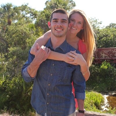 Highschool sweethearts....and we conquered 5 years of long distance but we're both happily living together with our new puppy!  ❤ Avi is me and my honey!