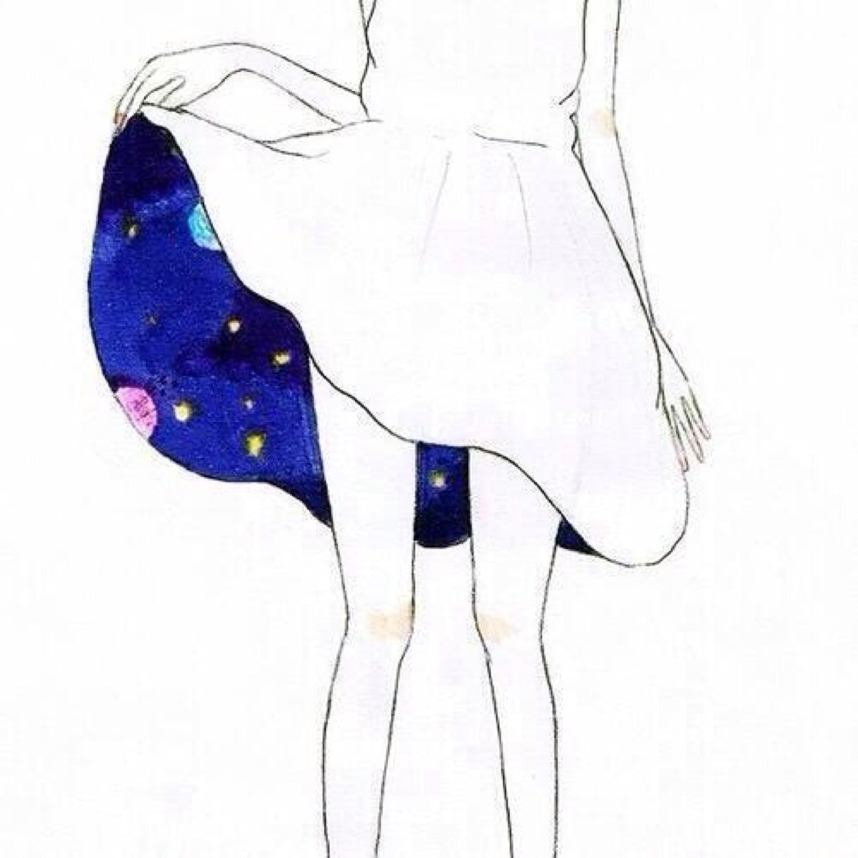 アニメ画像について 元の宇宙 柄 女の子 イラスト