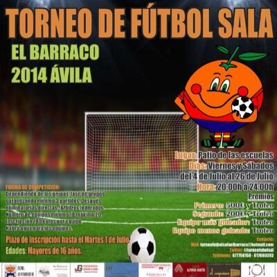 Vuelve el campeonato de futbol sala al patio de las escuelas. Viernes y sabados de 8a12 desde el 5 de Julio hasta el 29 de Julio 2013.
Os esperamos!!