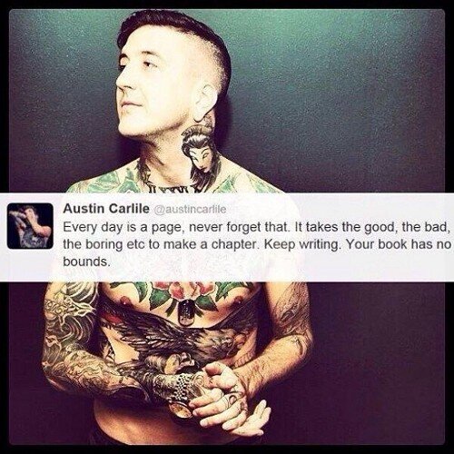 Keep listening to music it gets you through everything, I promise-Mitch Lucker|