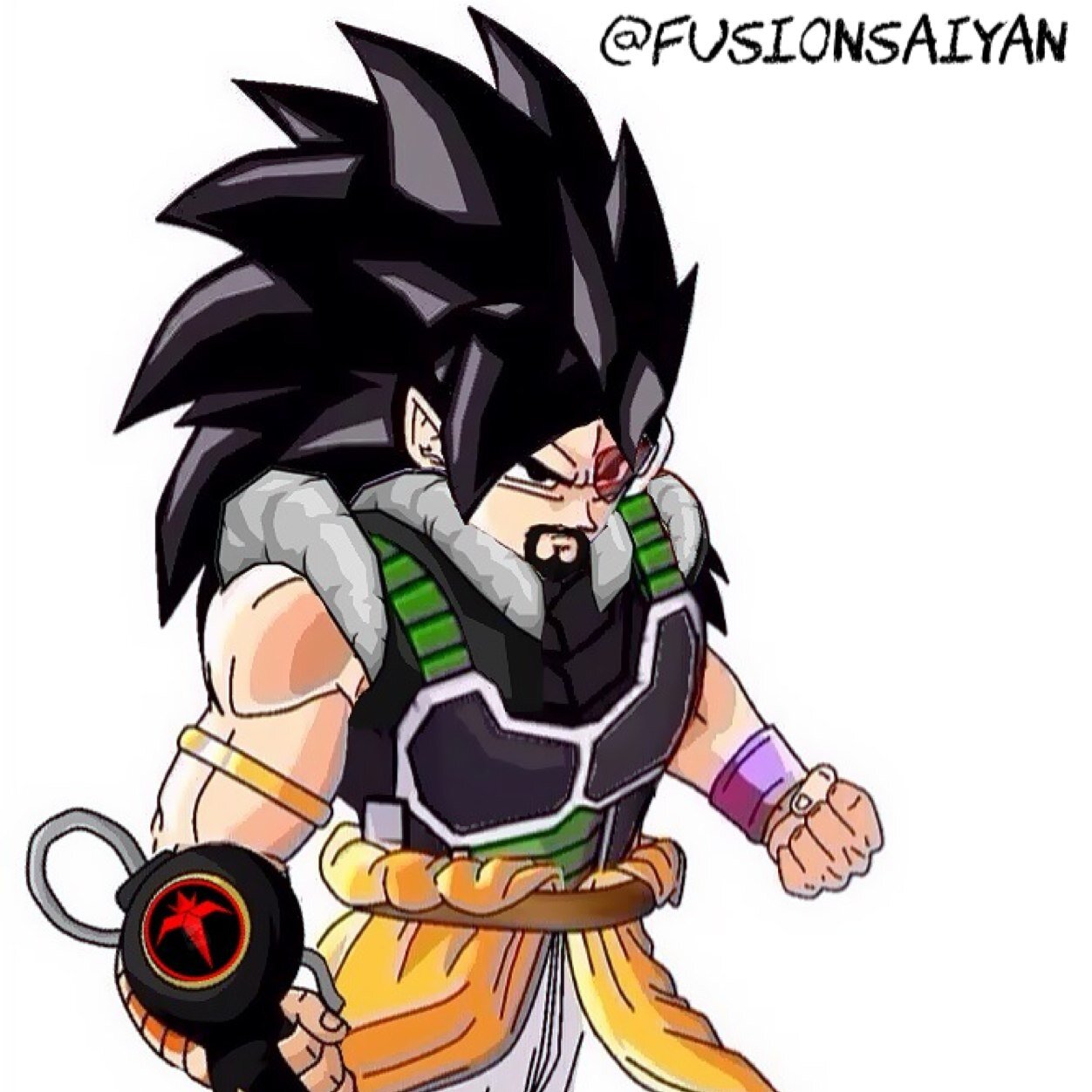 Fusion of @UncleRaditz and @BlackMajinKing. This is what the ultimate Saiyan warrior looks like!