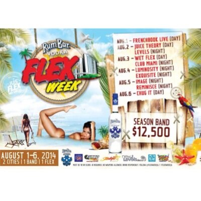 Flex Week Ja August 1st-6th. Across 2 Cities|| 1 Band || 1 Flex