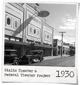 The historic Rialto Theatre, built in 1924, now a mixed purpose arts and events venue, owned and operated by 8-Count Productions.