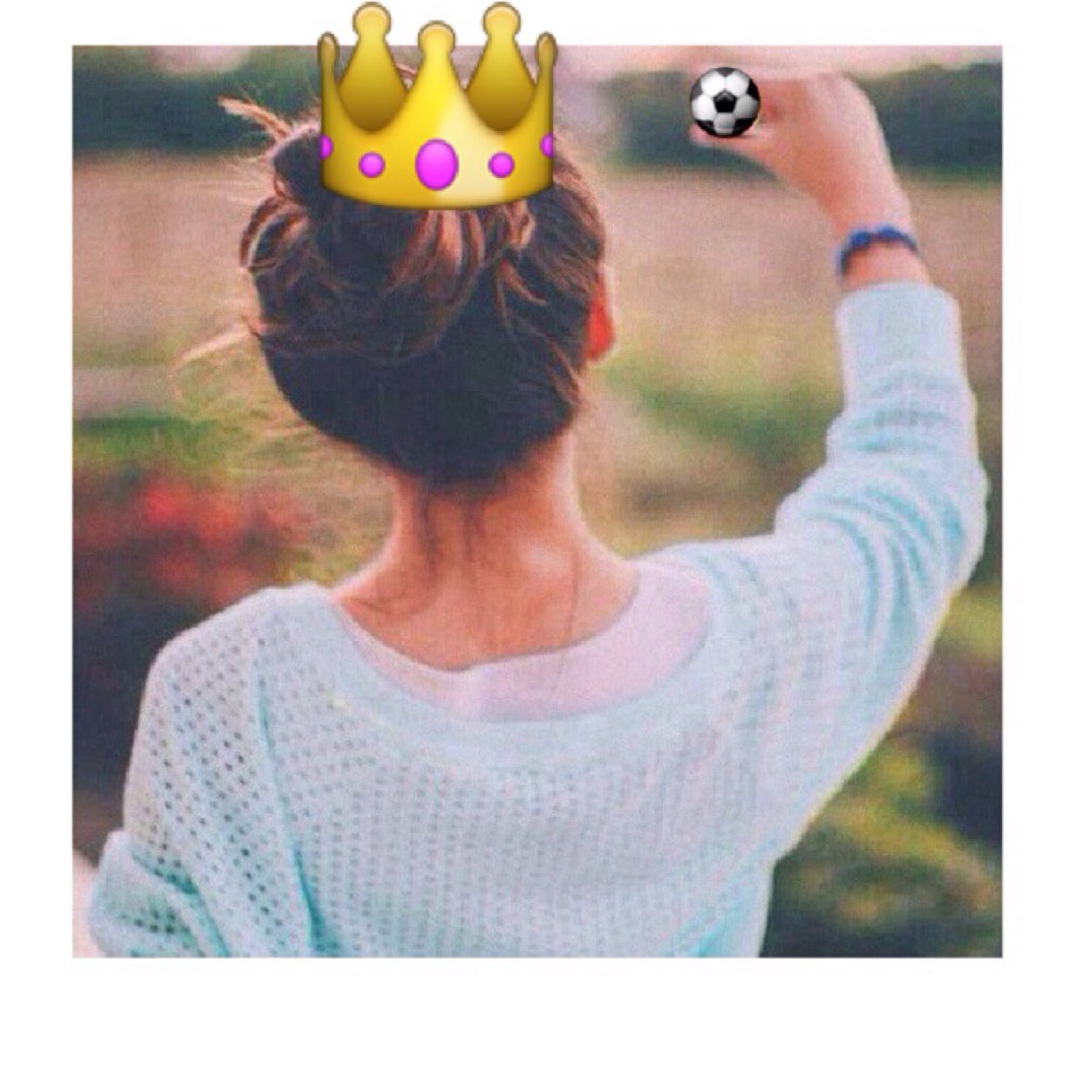 Im a brunette who is in love with this game called soccer.