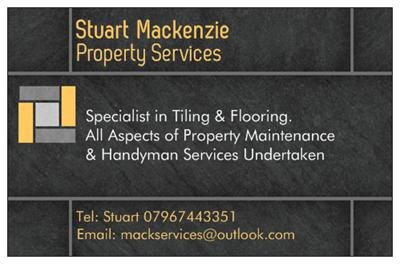specialists in Tiling and Flooring. All Property Maintenance and Handyman Services completed. Call 07967443351 for a free no obligation quote. No job too small.