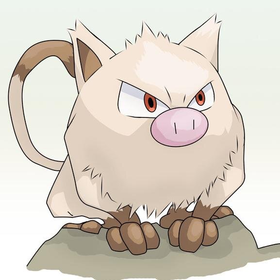 Grrr... No me toques la moral. Pequeño y furioso Mankey de nivel 3. Atrévete a acercarte y te golpearé.