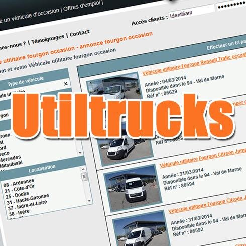 Utiltrucks est un portail dédié aux petites annonces de véhicules d'occasions. Voiture, camion, utilitaire,.. VP, VL, PL