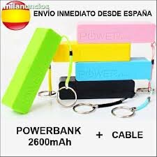 Venta de baterías externas. Lo mejor para no quedarte sin batería. Compatible: móviles, tablets... Perfecto para llevar a cualquier lugar. Diferentes colores.