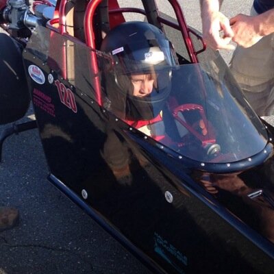 A jr. drag racer that races at Maple Grove Raceway