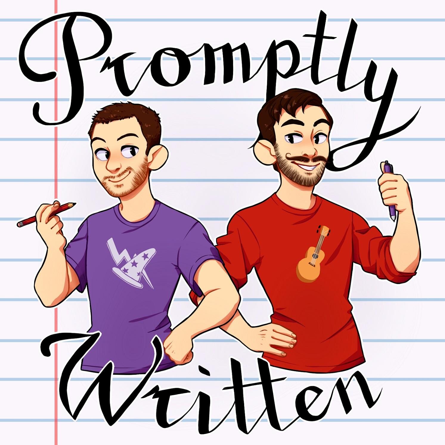 PromptlyWritten's profile picture. 2014 - 2016 podcast run by Connor and Kevin about coming up with new poems and stories every week, and sharing them in progressively sillier and wilder voices.