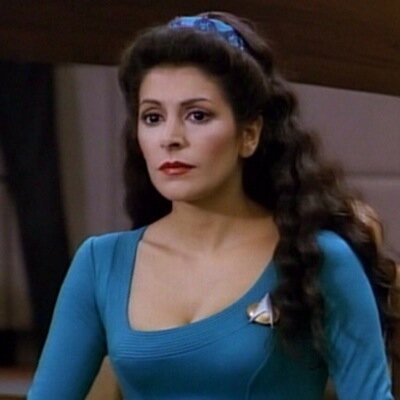 Counselor aboard the Enterprise. I Hold the rank of Commander. Half-Betazoid. I get my empathic abilities from my mother. [#ST | #TNG | #RP]