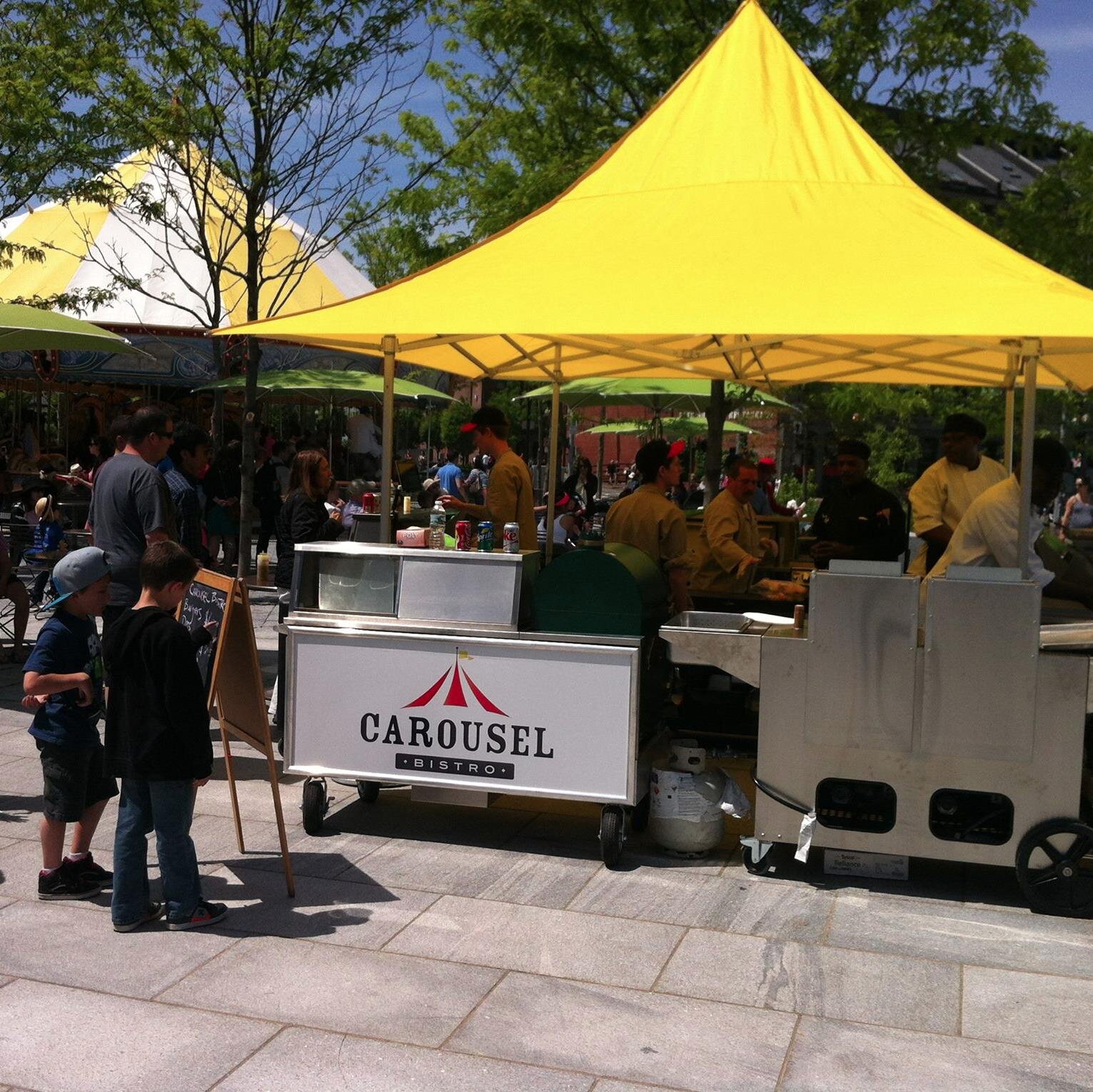 Concept Carts LLC is one of Boston's premier Food Cart operations with exclusive sites on the Greenway - The Carousel Bistro and Beantown Franks.