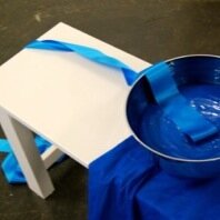 How do you call yourself an artist? When do you achieve this title, am I a maker or an artist? I write continously, paint and think. My thoughts are in blue.