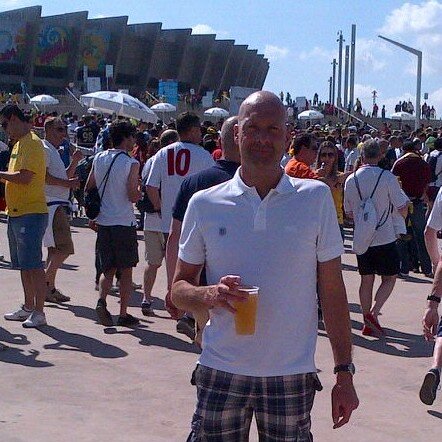 Football, lager,hot &  sunny weather.