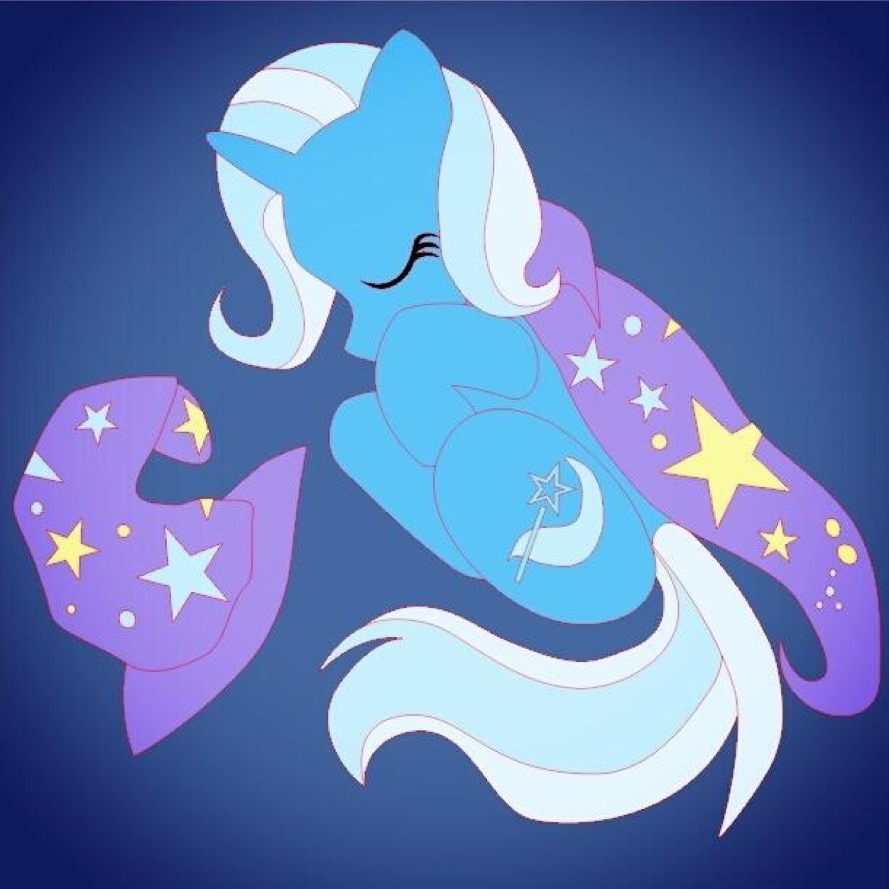 The Great and Powerful Trixie: showmare, unicorn, and lover of peanut butter crackers. ((Twitterponies RP/EST))