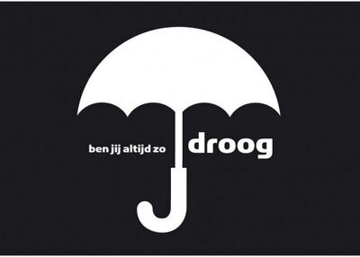 droge en flauwe tweets. Wat lastig is in het regenachtige Nederland + of het regent of niet