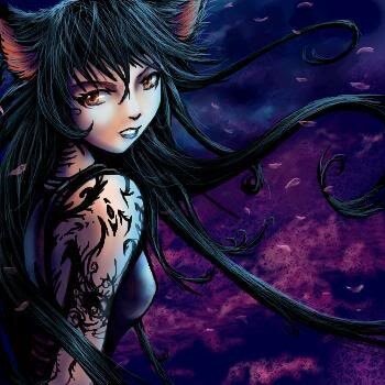 My mother is queen of pluto || my father demon cat || my sister is @bloodredgirl || my pet is a demonic leopard called nagisa || my boyfriend is hero okazaki