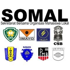 Sekretariat Bersama Organisasi Mahasiswa Lokal (SOMAL) Berdiri sejak 12 Juni 1965 @GMS_family @IMAYO67 @PMB_1948 @CSB1920 @MMB_50 @IMADA55 | VIVAT #SOMAL65
