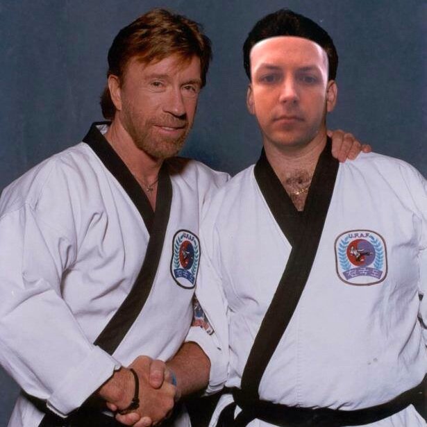 I'm the guy in the picture above - the one that's not Chuck Norris