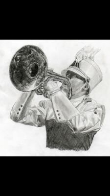 French horn by day, mellophone by night.