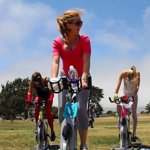 Spin Instructor @WheelHouseSF #WHRhythm wearing @mybasis - Events @UPGlobalHQ - Hoya Saxa!
