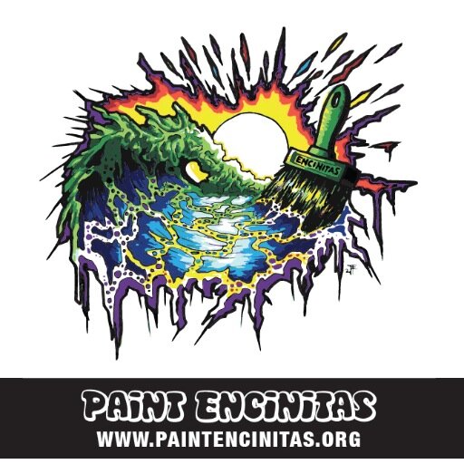 Paint Encinitas mural arts program's mission is to creatively unite the community, artists, and the local businesses together to manifest conscious public art.
