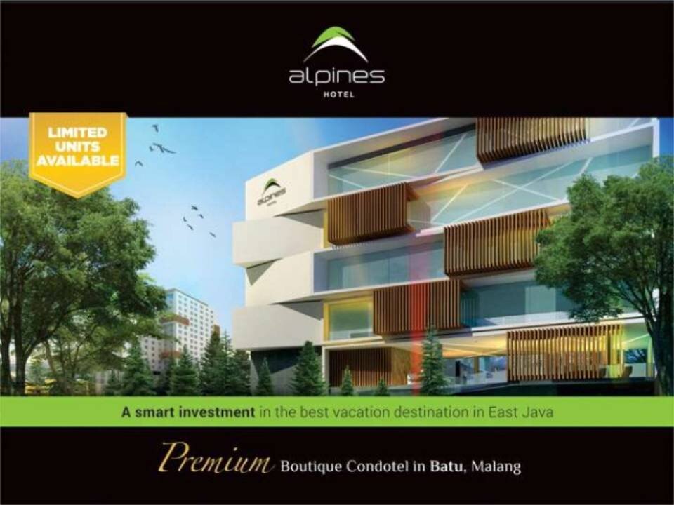 ALPINES Condotel is a Premium Boutique Condotel in Batu, East Java. A great investment opportunity in the fastest growing vacation destination in Indonesia