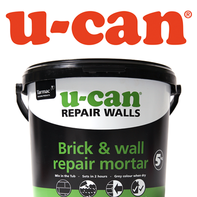 U-CAN is a DIY repair range by Tarmac Building Products available at B&Q. The easy and  speedy way to complete the most common #DIY tasks in the home.