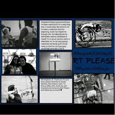 Please Tweet #KaylaForUGirl & mention @AustinsGrlKayla to @AustinMahone & the crew!