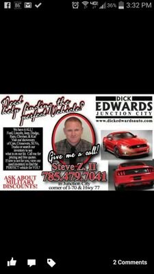 stevezsellu1's profile picture. Professional Sales at DICK EDWARDS FORD in junction city
