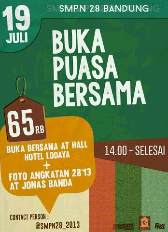 smpn28_2013's profile picture. Wadah Alumni SMPN 28 Bandung angkatan 2013. 28 Bisa!