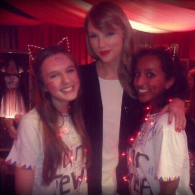 met tay in club red on 10/02/14, best day ever. @taylorswift13 we love you 5eva queen.✌️ •'you guys are fun!'•