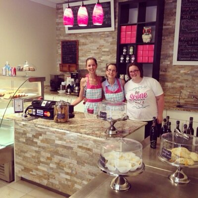3 ladies who love to bake. Scones are our specialty.. and we bake so many flavours. Bakery/cafe opened on July 2 at 15 scott st Kitchener Ontario