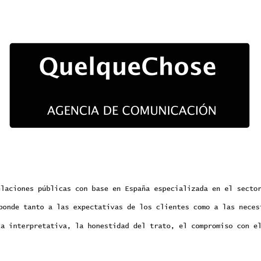 QQChoseC's profile picture. Quelque Chose PR A humanistic vision of communication is our real sign of identity.PR strategy, events and more...