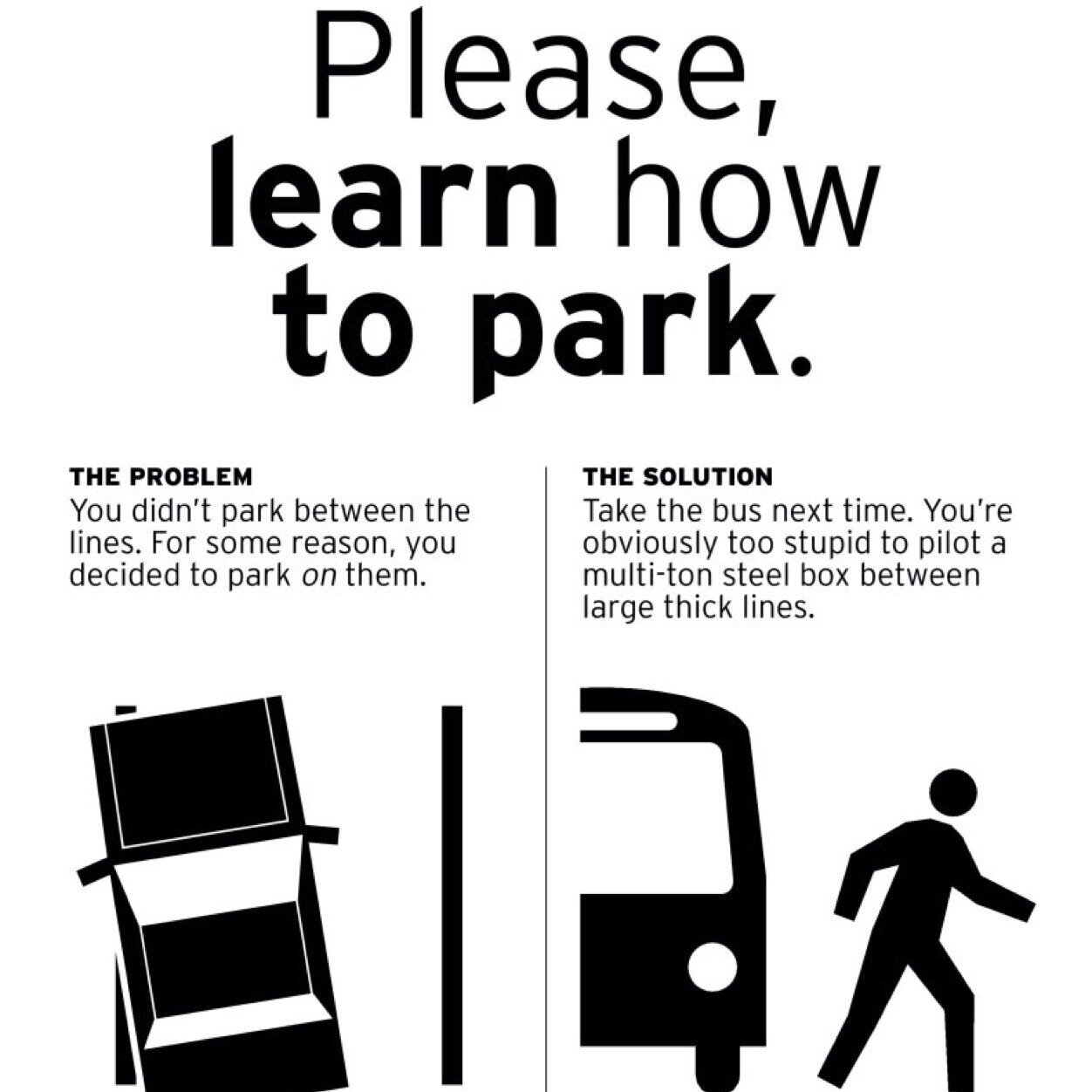 This account is here to shame #YYC's worst park jobs. See somebody parked like an idiot? Tweet us a pic and tell your friends!