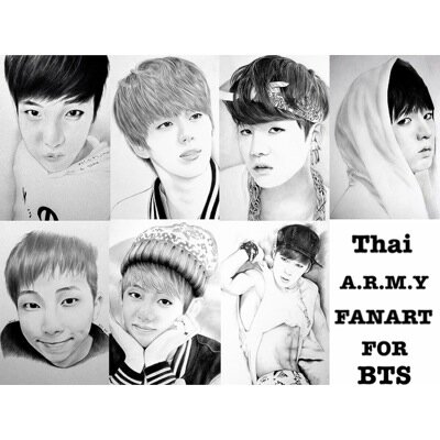 Fanart for Bangtan Boys We are Thai A.R.M.Y บ้านแฟนอาร์ตเล็กๆเพื่อบังทัน ♡