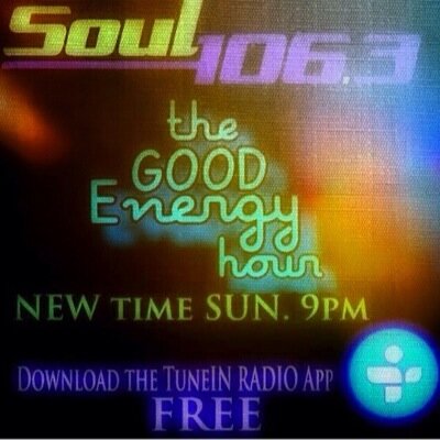 The Good Energy Hour on Soul 106.3 Chicago every Sunday 9-10pm with Valentino, Kayba & J. Sherrell. @TuneIn #GoodEnergy ✌️