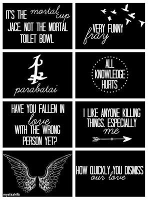 Posting quotes and fascinating facts from the Mortal Instruments series by the talented author @CassieClare.