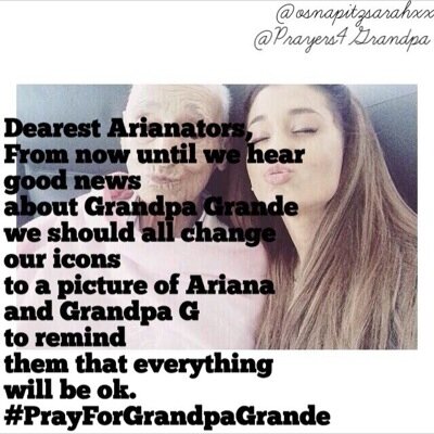 This original account was created to help show support during the tough times Grandpa Grande faced. #RIPGrandpaGrande